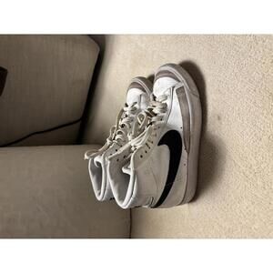 Nike White and Black High-Top Sneakers